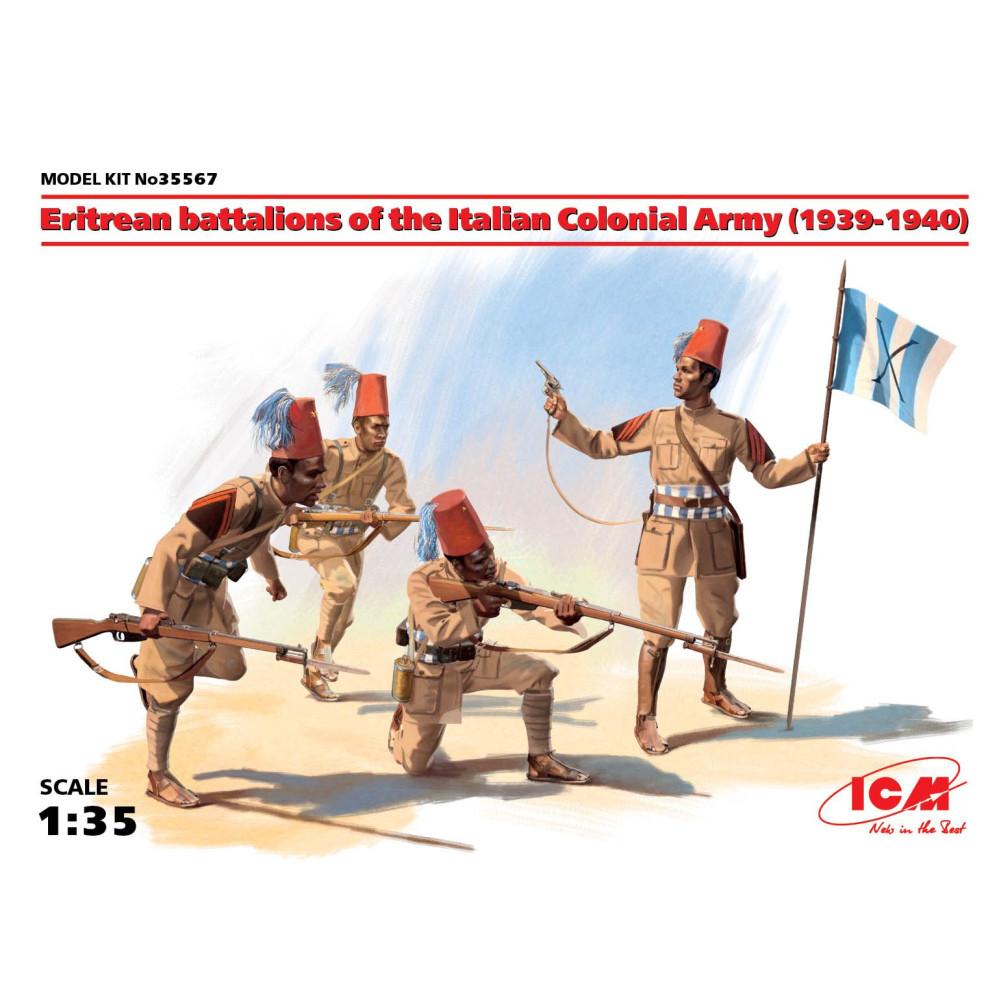 Eritrean battalions of the Italian Сolonial Army (1939-1940) (4 figures)  1/35 ICM 35567