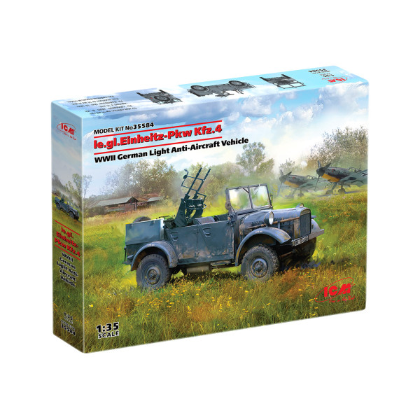 le.gl.Einheits-Pkw Kfz.4 з зенітною установкою 1/35 ICM 35584