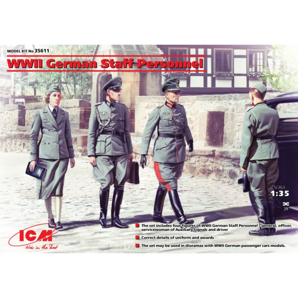 German Staff Personnel WWII  1/35 ICM 35611