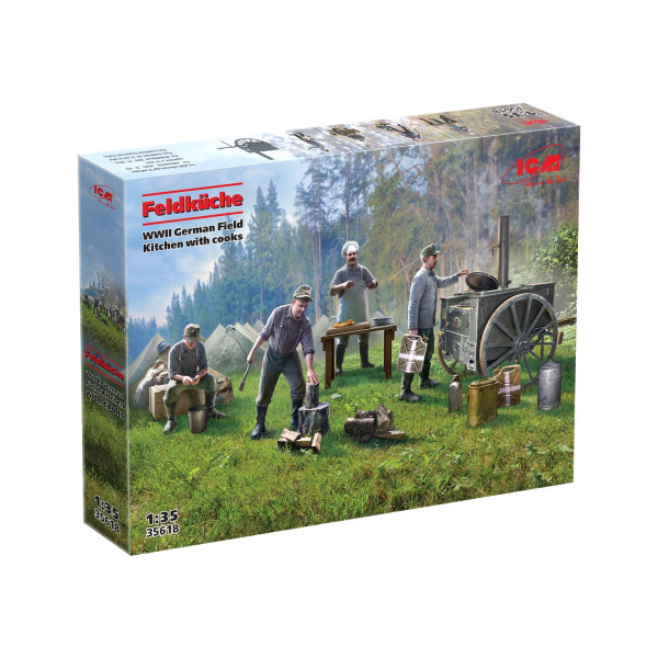 Feldküche Німецька польова кухня WWII з кухарями  1/35 ICM 35618