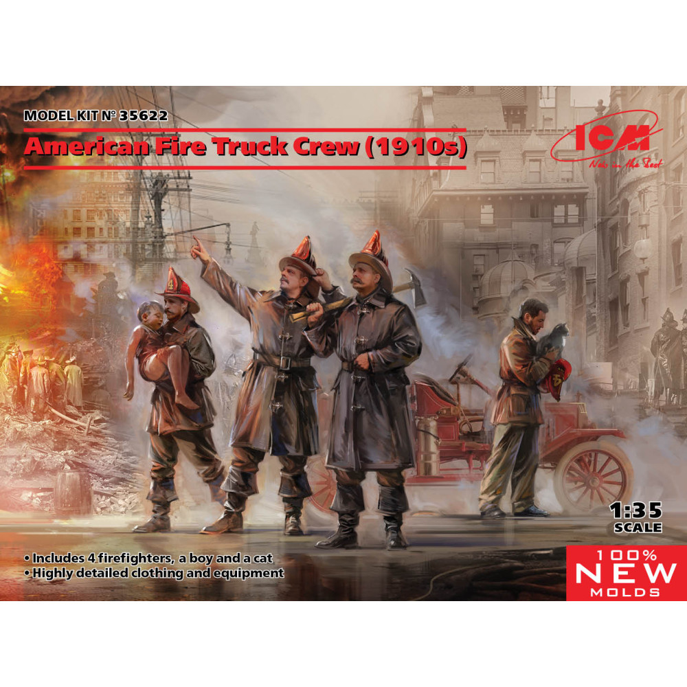 American Fire Truck Crew (1910s) 1/35 ICM 35622