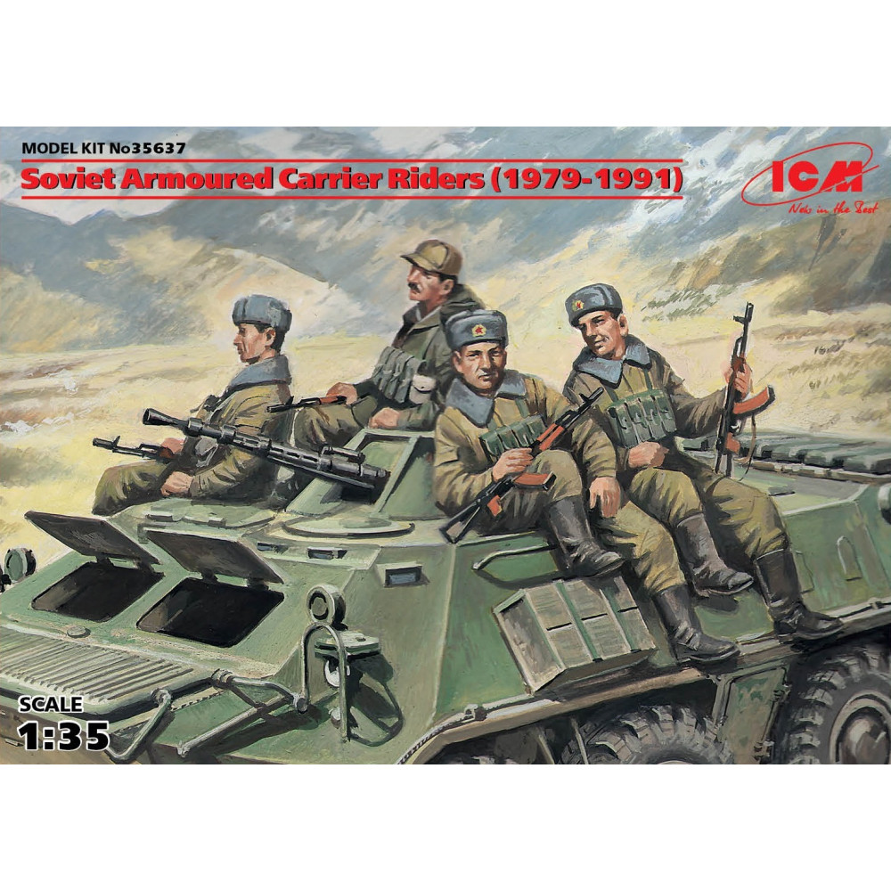 Радянські десантники на бронетехніці (1979-1991), (4 фігури) 1/35 ICM 35637