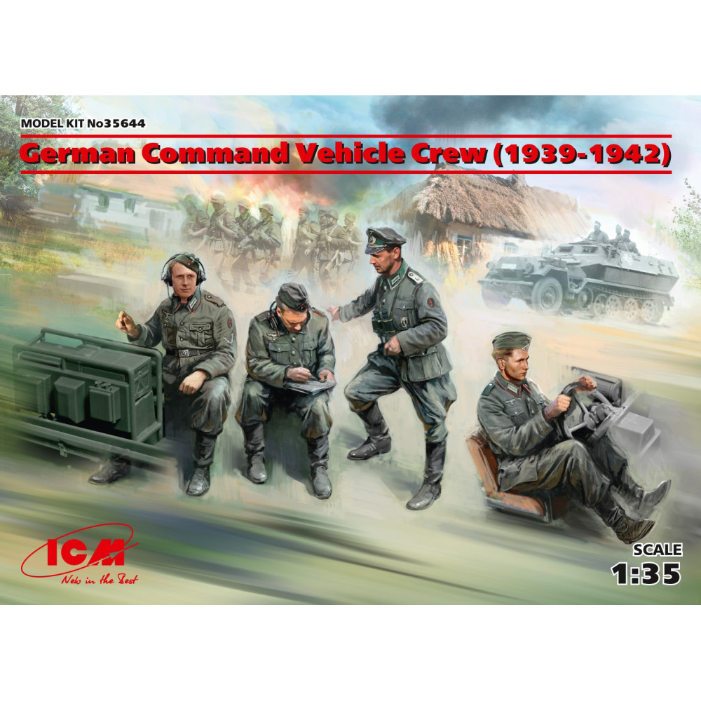 German Command Vehicle Crew (1939-1942)  1/35 ICM 35644