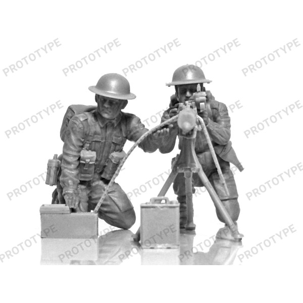 Британський екіпаж Vickers MG часів 2-ї СВ (Vickers MG і 2 фігурки) 1/35 ICM 35646
