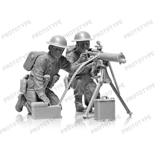 Британський екіпаж Vickers MG часів 2-ї СВ (Vickers MG і 2 фігурки) 1/35 ICM 35646