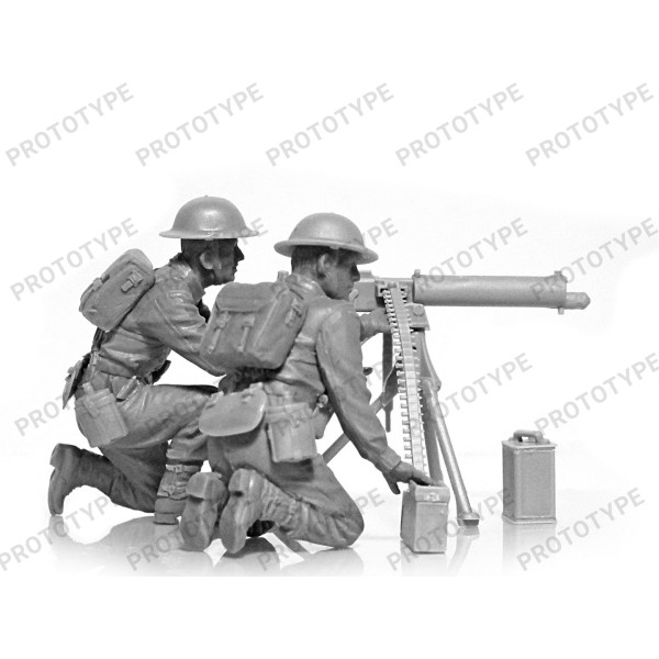Британський екіпаж Vickers MG часів 2-ї СВ (Vickers MG і 2 фігурки) 1/35 ICM 35646