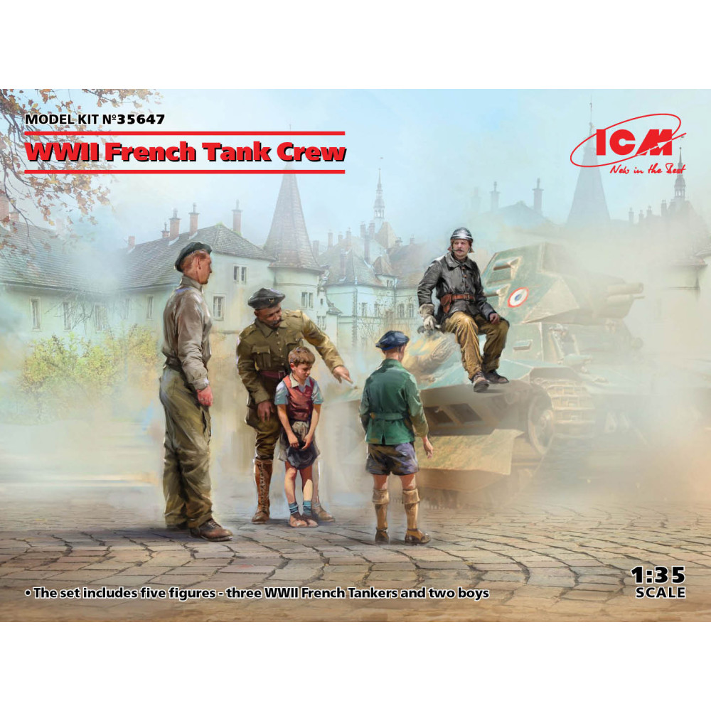 Французький танковий екіпаж часів 2-ї СВ (5 фігур) 1/35 ICM 35647