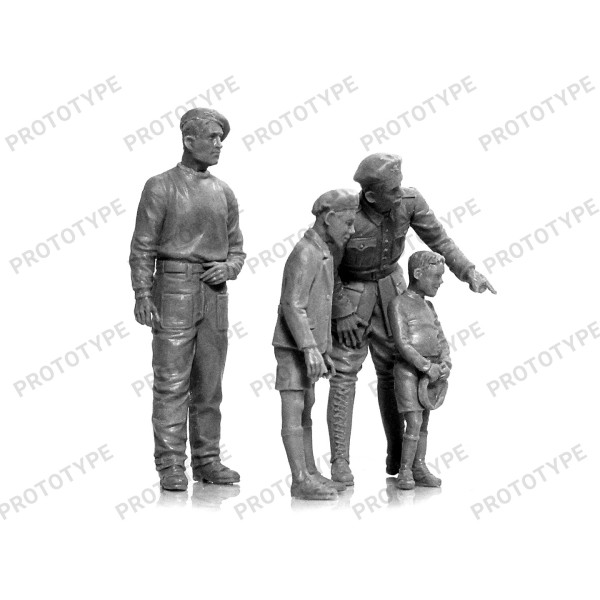 Французький танковий екіпаж часів 2-ї СВ (5 фігур) 1/35 ICM 35647