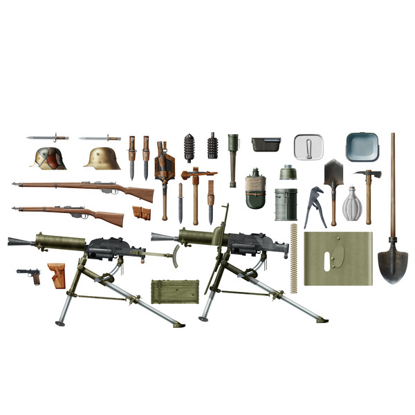 WWI Austro-Hungarian Infantry Weapon and Equipment 1/35 ICM 35671