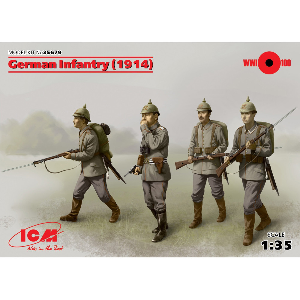  German Infantry (1914), (4 figures) 1/35 ICM 35679