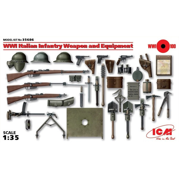 WWI Italian Infantry Weapon and Equipment 1/35 ICM 35686