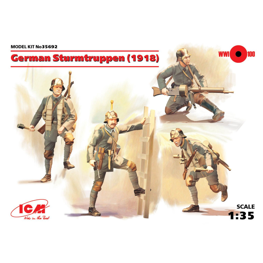 German Sturmtruppen (1918) (4 figures) 1/35 ICM 35692