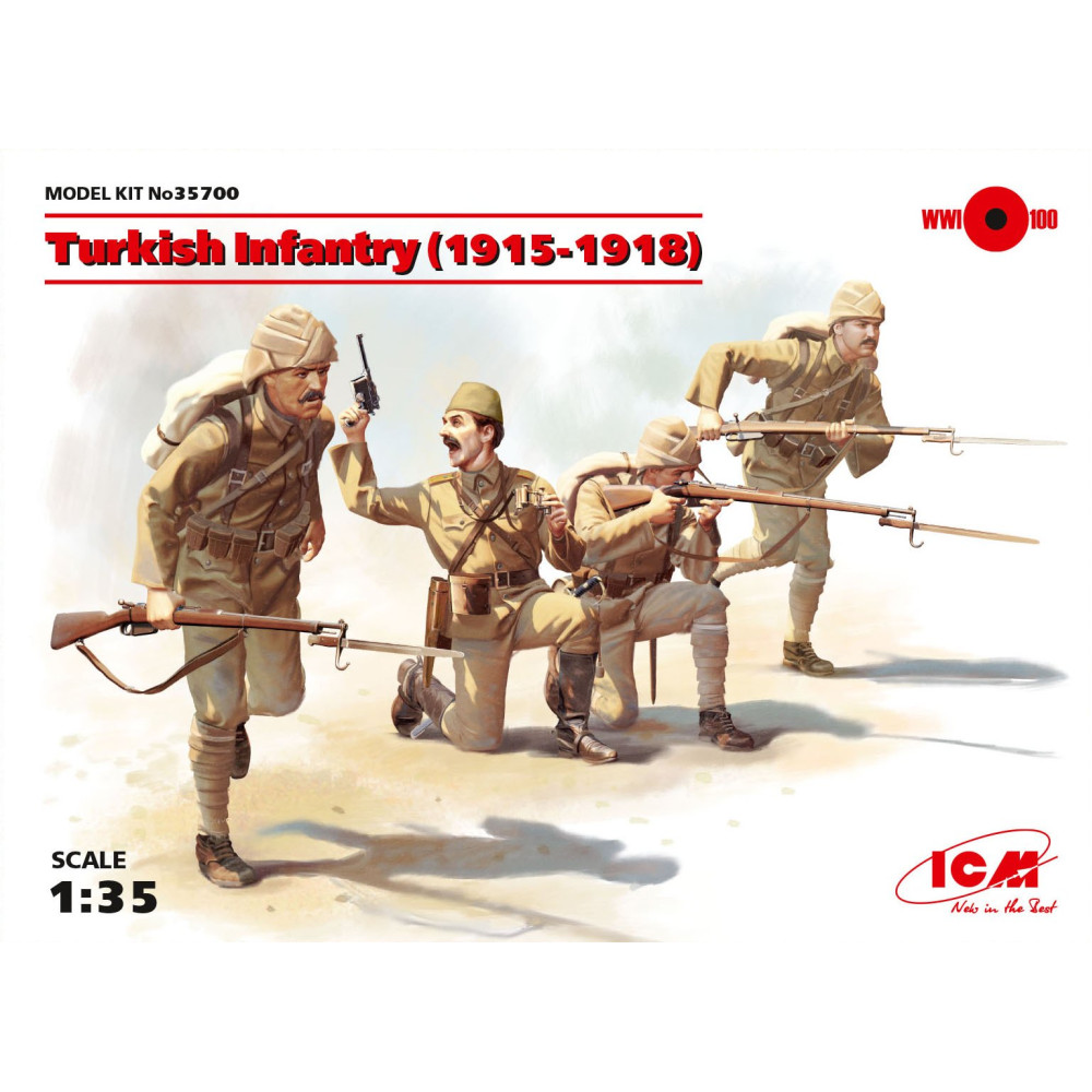 Піхота Туреччини (1915-1918 р), (4 фігури) 1/35 ICM 35700