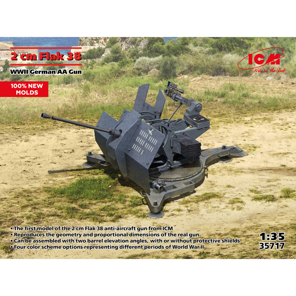 Flak 38 WWII German AA Gun 1/35 ICM 35717