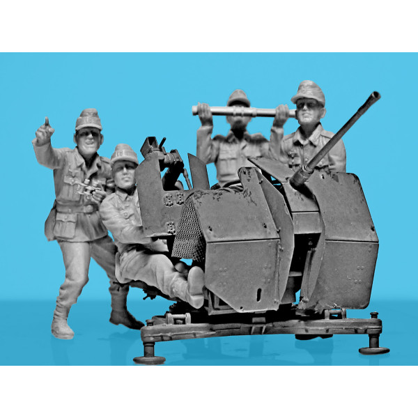  2 cm Flak 38  WWII German AA Gun with Crew 1/35 ICM 35718