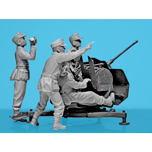  2 cm Flak 38  WWII German AA Gun with Crew 1/35 ICM 35718
