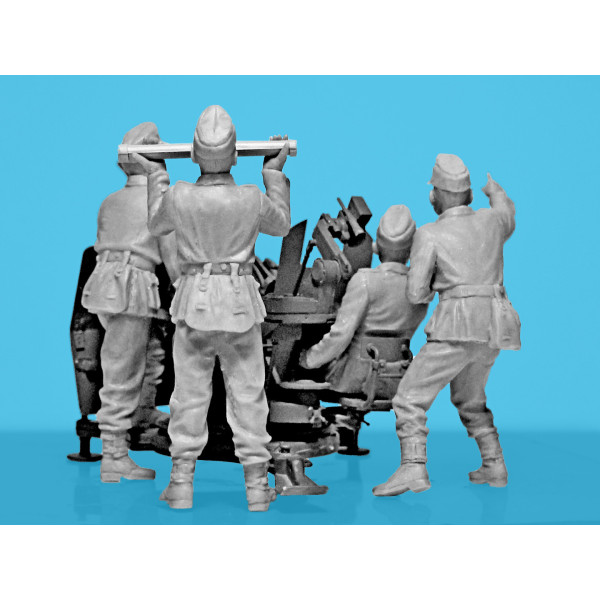  2 cm Flak 38  WWII German AA Gun with Crew 1/35 ICM 35718