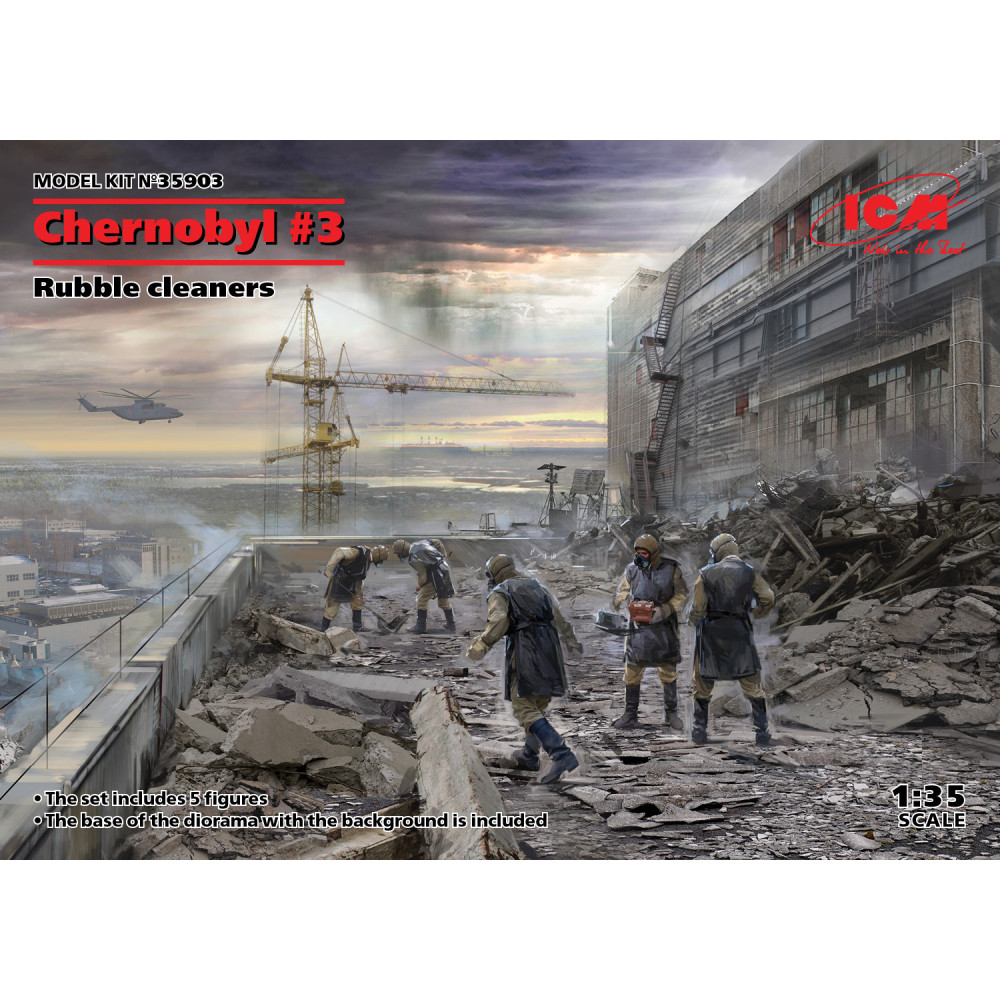 Chernobyl#3. Rubble cleaners (5 figures) 1/35 ICM 35903