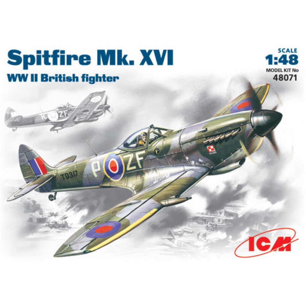 Спітфайр Mk. XVI, британський. винищувач ІІ Мир. війни 1/48  ICM 48071