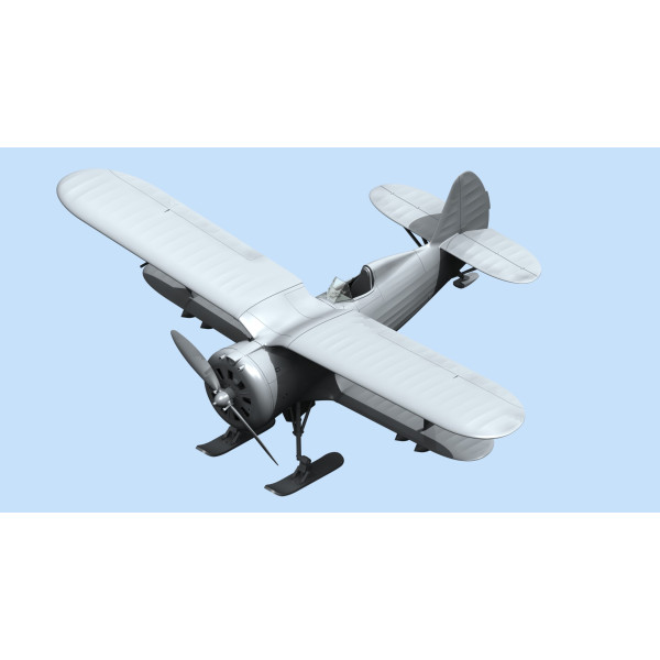 І-153, Радянський винищувач-біплан ІІ МВ (зимова модифікація) 1/48  ICM 48096