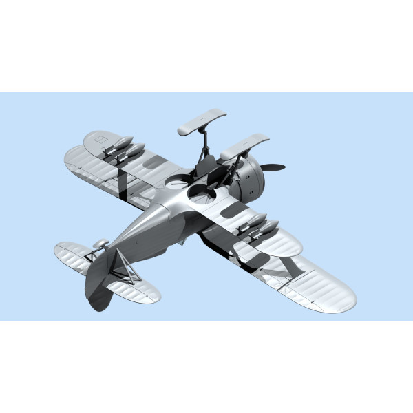 І-153, Радянський винищувач-біплан ІІ МВ (зимова модифікація) 1/48  ICM 48096