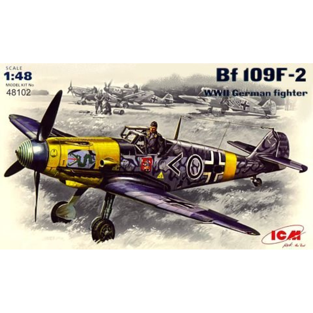 Bf 109F-2, німецький винищувач ІІ Світової війни 1/48  ICM 48102