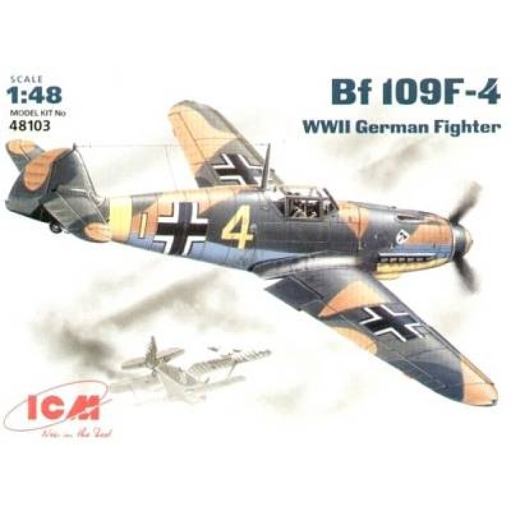 Bf 109F-4, німецький винищувач ІІ Світової війни 1/48  ICM 48103