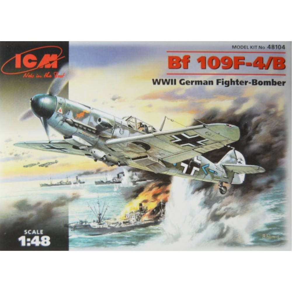 Bf 109F-4 / B, німецький винищувач-бомбардувальник 1/48  ICM 48104