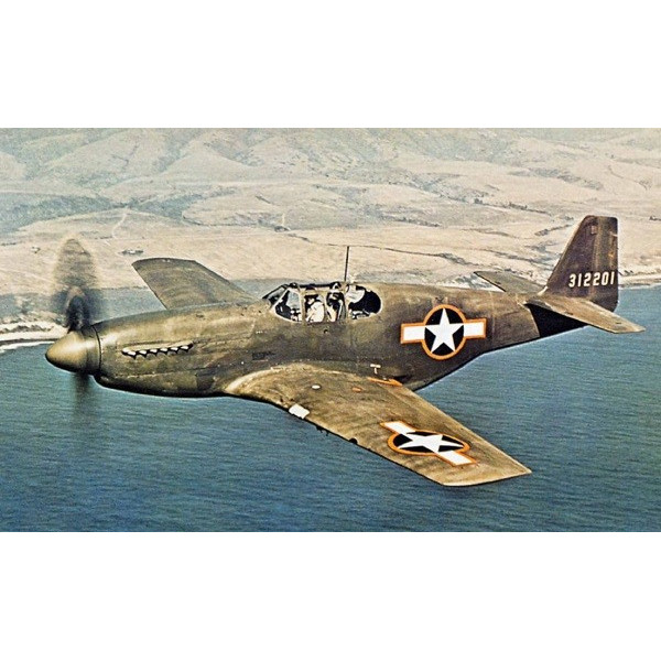Мустанг Р-51 В, амер. Винищувач. з пілотами і техніками 1/48  ICM 48125