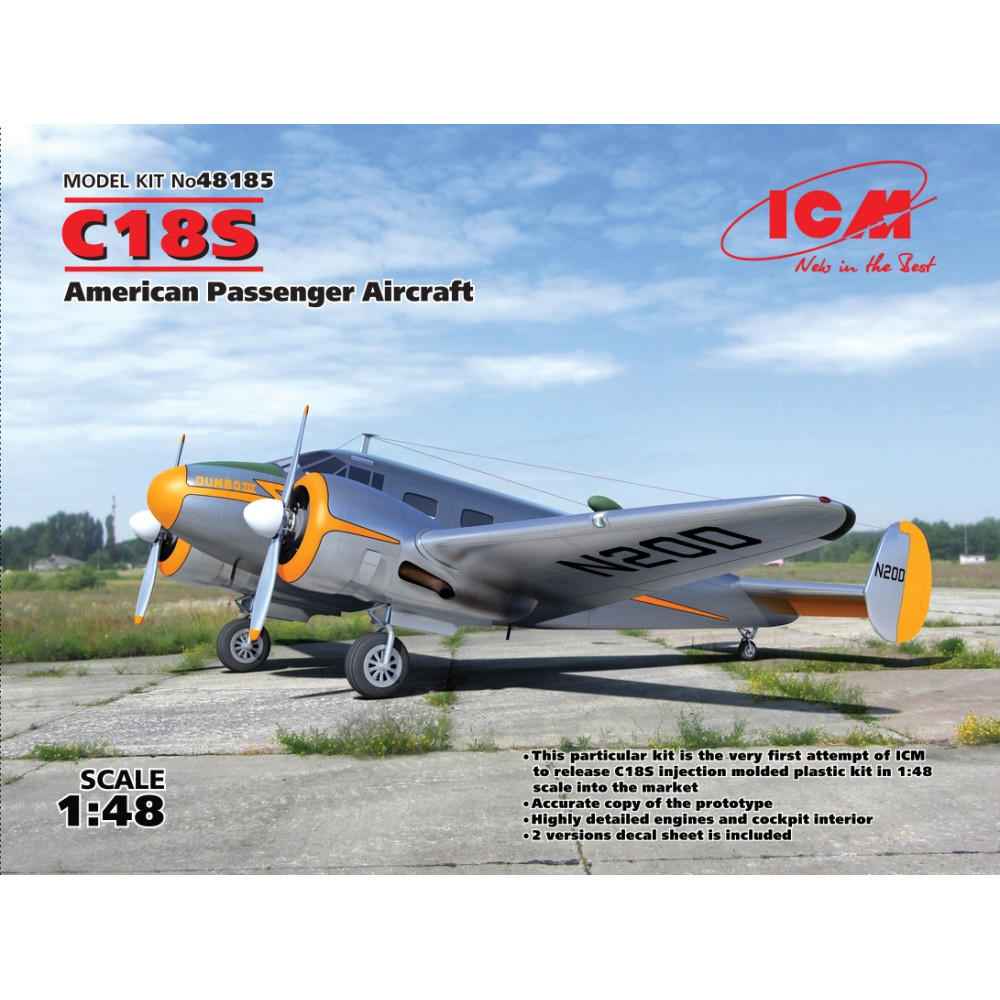 C18S American Passenger Aircraft 1/48 ICM 48185