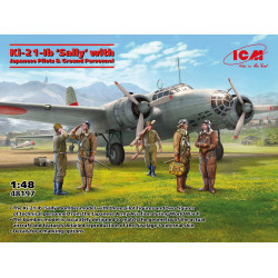 Ki-21-Ib «Sally» з японськими пілотами та наземним персоналом WWII 1/48 ICM 48197