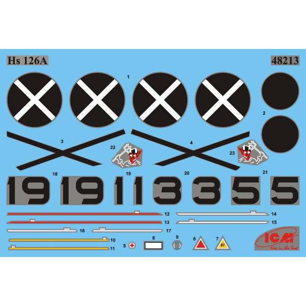 Hs 126A-1 з бомботримачів, Літак-розвідник Легіону "Кондор" 1/48  ICM 48213