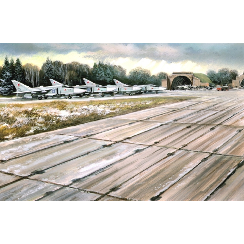 Радянські плити аеродромного покриття ПАГ-14 1/48  ICM 48231