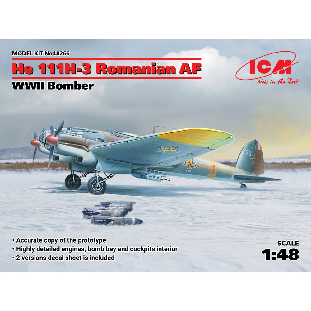 Бомбардувальник He 111H-3 (ВПС Румунії, II Світової Війни) 1/48 ICM 48266