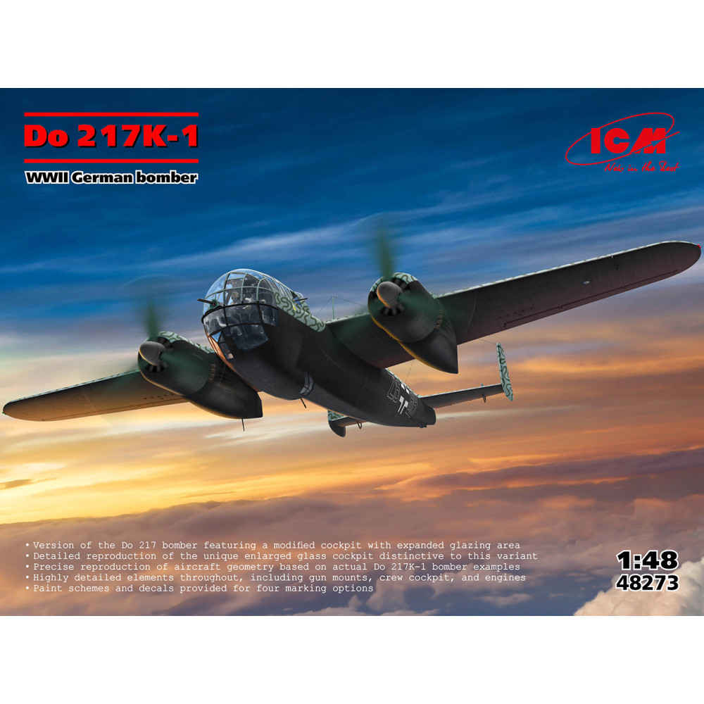 Do 217K-1 Німецький бомбардувальник WW2  1/48 ICM 48273