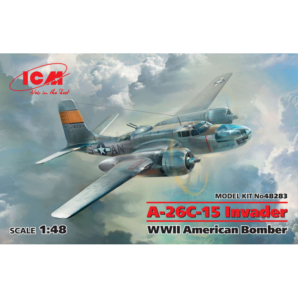 A-26С-15 Invader, WWII Американський бомбардувальник 1/48 ICM 48283