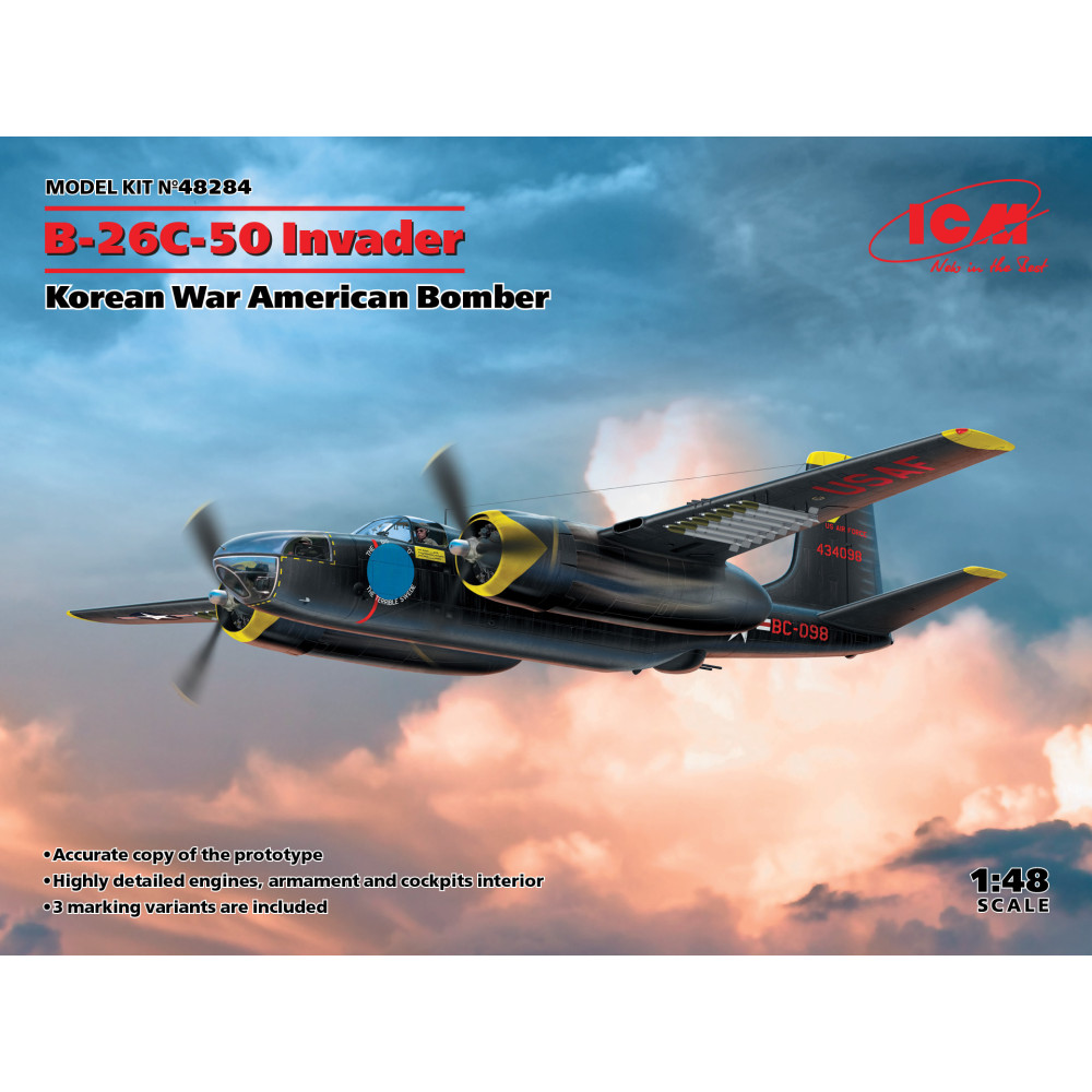 B-26С-50 Invader, американський бомбардувальник Корейської війни 1/48 ICM 48284
