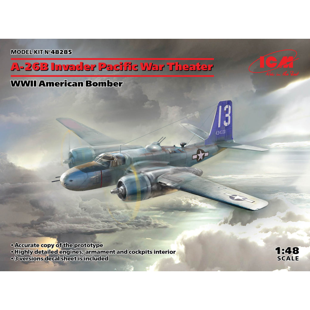 A-26В Invader Pacific War Theatre, американський бомбардувальник часів 2 СВ 1/48 ICM 48285