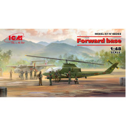 "FORWARD BASE" Cobra AH-1G + Bronco OV-10A with pilots and ground personnel 1/48 ICM 48303