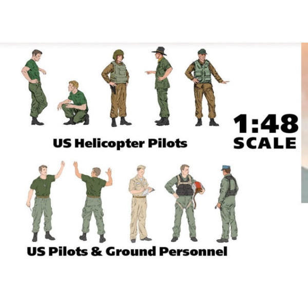 "FORWARD BASE" Cobra AH-1G + Bronco OV-10A with pilots and ground personnel 1/48 ICM 48303