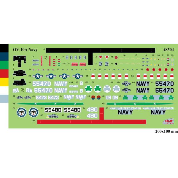 American light attack and reconnaissance aircraft Bronco OV-10A US Navy 1/48 ICM 48304