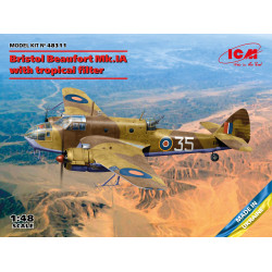 Bristol Beaufort Mk.IA with tropical filters  WWII British torpedo bomber 1/48 ICM 48311