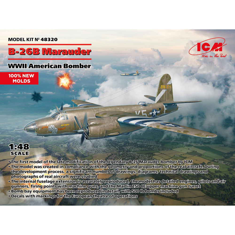 B-26B Marauder WWII American Bomber  1/48 ICM 48320
