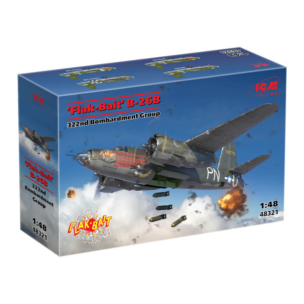 ‘Flak Bait’ B-26B  WWII American Bomber  1/48 ICM 48321
