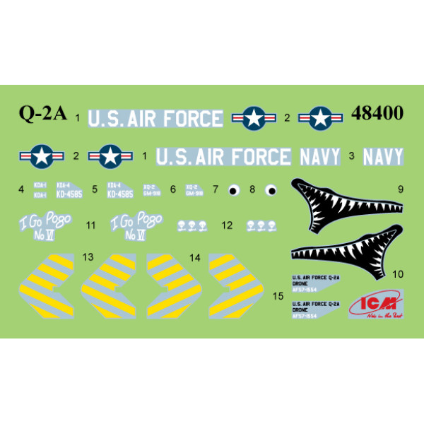 Повітряні дрони-мішені США  1/48 ICM 48399