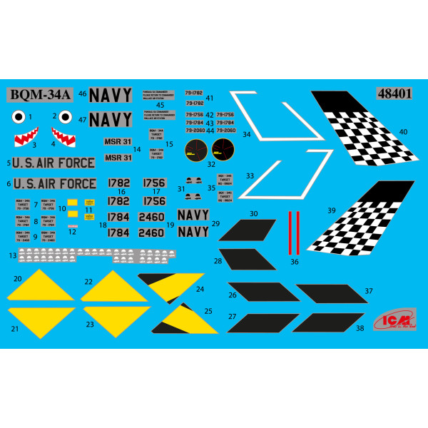 Повітряні дрони-мішені США  1/48 ICM 48399