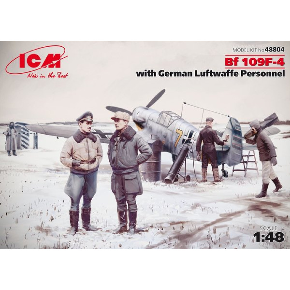 Bf 109F-4 with German Luftwaffe Personnel 1/48 ICM 48804