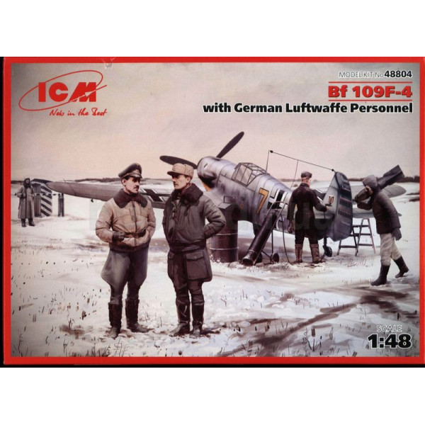 Bf 109F-4 with German Luftwaffe Personnel 1/48 ICM 48804