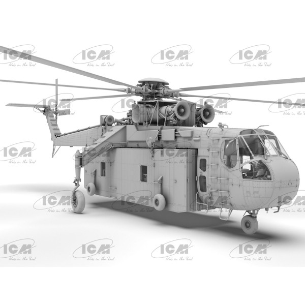 Sikorsky S-64E Skycrane with Universal Pod (Plastic model kit) 1/35 ICM 53059