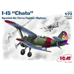 Polikarpov I-15 Chato Spanish Republican Air Force fighter-biplane  1/72 ICM 72061